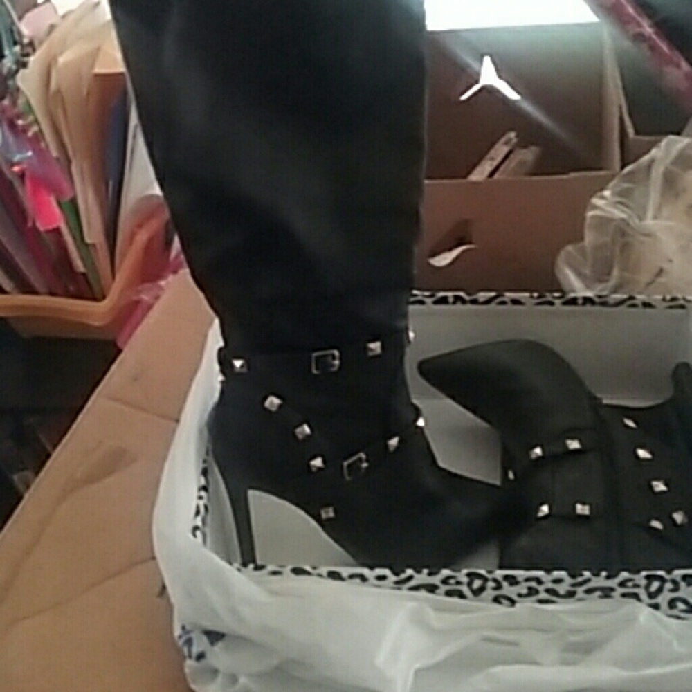 NWT gold studded SEXY  boots